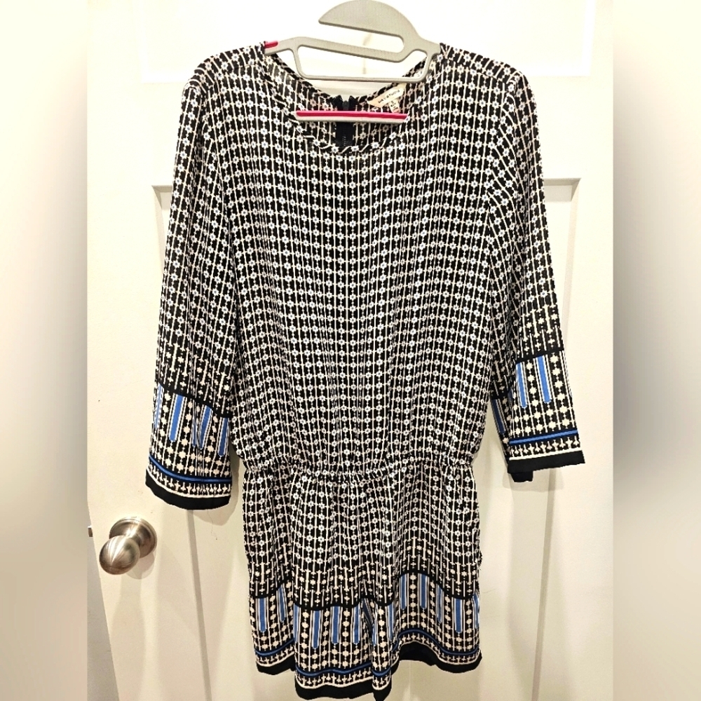 Max Studio Geometric Print Mock Neck Romper Dress – Size M